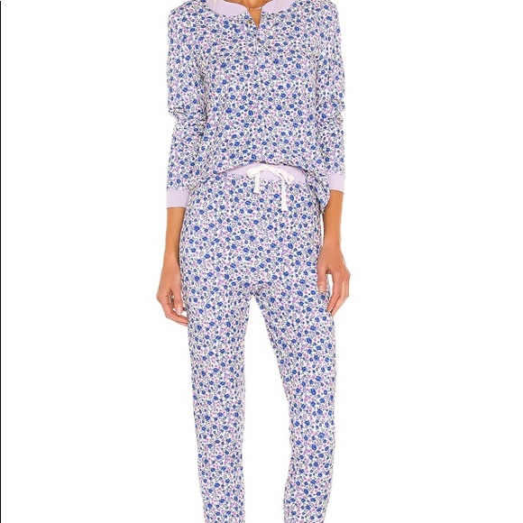 LoveShackFancy Crushed Blueberry Pajamas-Large - Picture 3 of 11